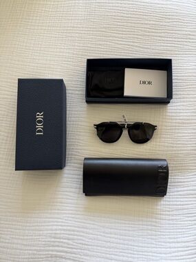New Dior Black & Silver Sunglasses (SUITRIXR 10A0)